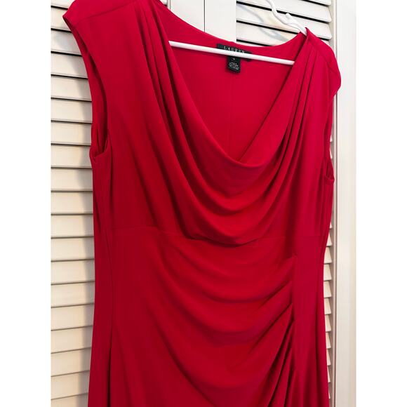 Lauren by Ralph Lauren Pink Knee Length Dress - Size 12 - Picture 1 of 4